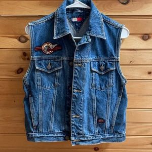Tommy Hilfiger Denim Motorcycle Jacket Size Medium